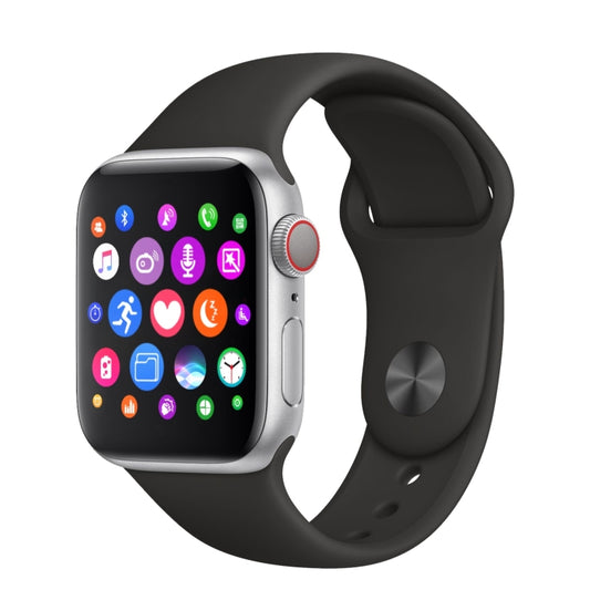 H55Pro 1.4 inch TFT Screen Smart Bluetooth Watch, Support Sleep Monitor / Heart Rate Monitor / Blood Pressure Monitor, Style: Silicone Strap(Silver Black) by buy2fix