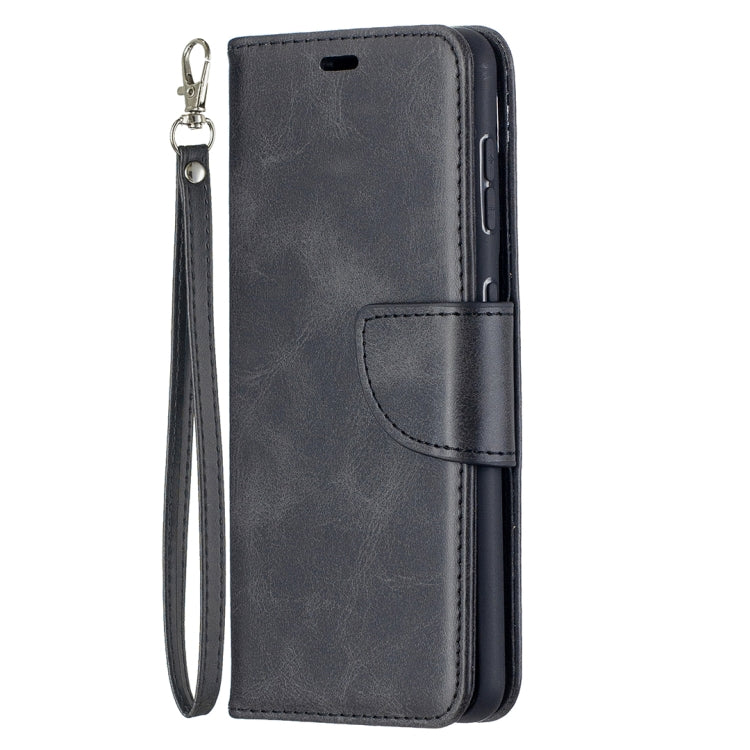 For Samsung Galaxy S21 5G Lambskin Texture Pure Color Horizontal Flip PU Leather Case with Holder & Card Slots & Wallet & Lanyard(Black) - Galaxy S21 5G Cases by buy2fix | Online Shopping UK | buy2fix