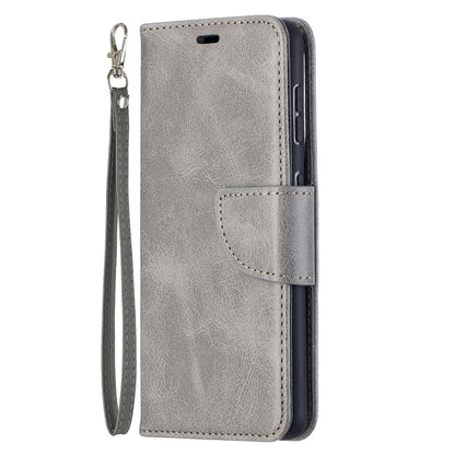 For Samsung Galaxy S21 5G Lambskin Texture Pure Color Horizontal Flip PU Leather Case with Holder & Card Slots & Wallet & Lanyard(Grey) - Galaxy S21 5G Cases by buy2fix | Online Shopping UK | buy2fix