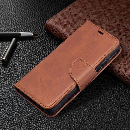 For Samsung Galaxy S21 5G Lambskin Texture Pure Color Horizontal Flip PU Leather Case with Holder & Card Slots & Wallet & Lanyard(Brown) - Galaxy S21 5G Cases by buy2fix | Online Shopping UK | buy2fix