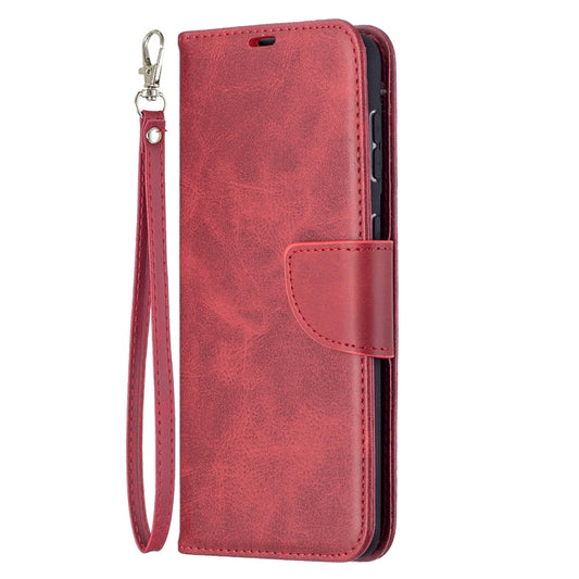 For Samsung Galaxy S21+ 5G Lambskin Texture Pure Color Horizontal Flip PU Leather Case with Holder & Card Slots & Wallet & Lanyard(Red) - Galaxy S21+ 5G Cases by buy2fix | Online Shopping UK | buy2fix