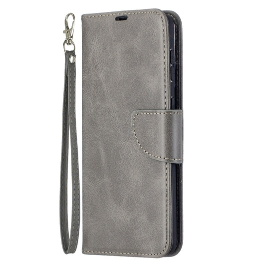 For Samsung Galaxy S21+ 5G Lambskin Texture Pure Color Horizontal Flip PU Leather Case with Holder & Card Slots & Wallet & Lanyard(Grey) - Galaxy S21+ 5G Cases by buy2fix | Online Shopping UK | buy2fix