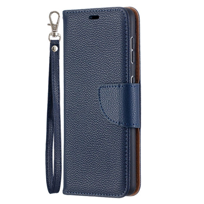 For Samsung Galaxy S21 5G Litchi Texture Pure Color Horizontal Flip Leather Case with Holder & Card Slots & Wallet & Lanyard(Dark Blue) - Galaxy S21 5G Cases by buy2fix | Online Shopping UK | buy2fix