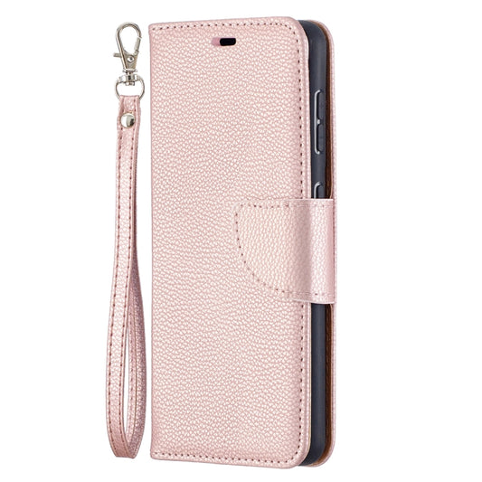 For Samsung Galaxy S21 5G Litchi Texture Pure Color Horizontal Flip Leather Case with Holder & Card Slots & Wallet & Lanyard(Rose Gold) - Galaxy S21 5G Cases by buy2fix | Online Shopping UK | buy2fix