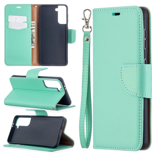 For Samsung Galaxy S21 5G Litchi Texture Pure Color Horizontal Flip Leather Case with Holder & Card Slots & Wallet & Lanyard(Green) - Galaxy S21 5G Cases by buy2fix | Online Shopping UK | buy2fix