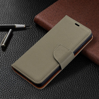 For Samsung Galaxy S21 5G Litchi Texture Pure Color Horizontal Flip Leather Case with Holder & Card Slots & Wallet & Lanyard(Grey) - Galaxy S21 5G Cases by buy2fix | Online Shopping UK | buy2fix