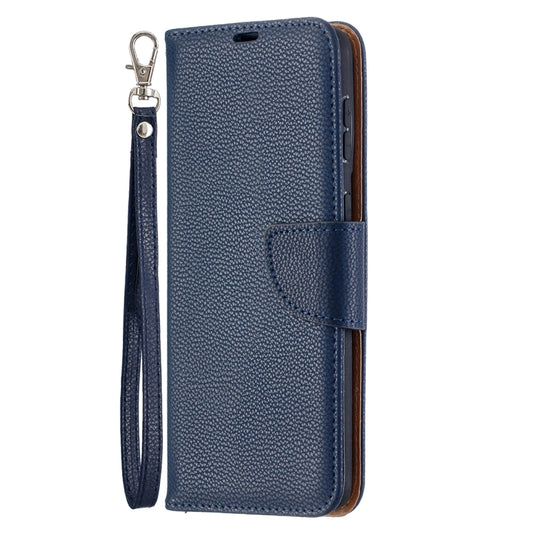 For Samsung Galaxy S21+ 5G Litchi Texture Pure Color Horizontal Flip Leather Case with Holder & Card Slots & Wallet & Lanyard(Dark Blue) - Galaxy S21+ 5G Cases by buy2fix | Online Shopping UK | buy2fix