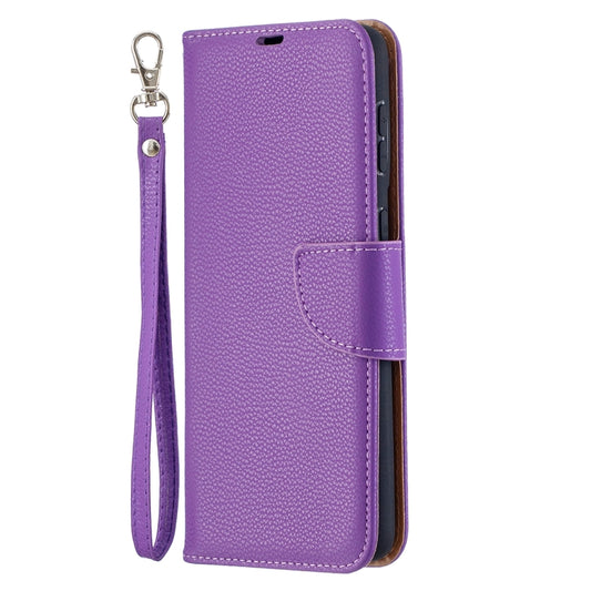 For Samsung Galaxy S21+ 5G Litchi Texture Pure Color Horizontal Flip Leather Case with Holder & Card Slots & Wallet & Lanyard(Purple) - Galaxy S21+ 5G Cases by buy2fix | Online Shopping UK | buy2fix