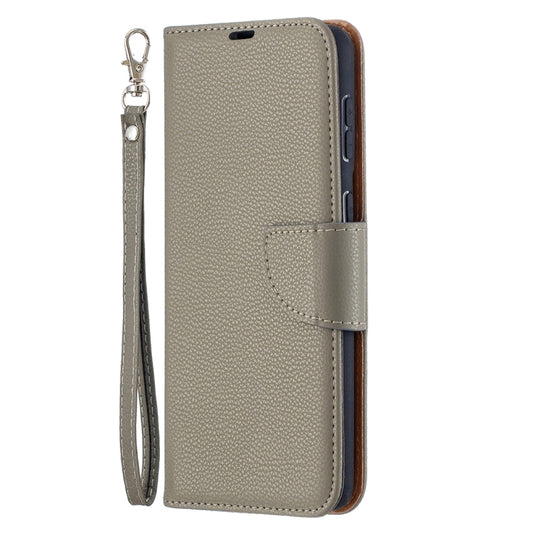 For Samsung Galaxy S21+ 5G Litchi Texture Pure Color Horizontal Flip Leather Case with Holder & Card Slots & Wallet & Lanyard(Grey) - Galaxy S21+ 5G Cases by buy2fix | Online Shopping UK | buy2fix