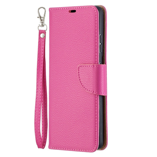 For Samsung Galaxy S21 Ultra 5G Litchi Texture Pure Color Horizontal Flip Leather Case with Holder & Card Slots & Wallet & Lanyard(Rose Red) - Galaxy S21 Ultra 5G Cases by buy2fix | Online Shopping UK | buy2fix