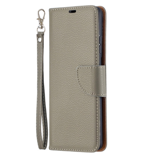 For Samsung Galaxy S21 Ultra 5G Litchi Texture Pure Color Horizontal Flip Leather Case with Holder & Card Slots & Wallet & Lanyard(Grey) - Galaxy S21 Ultra 5G Cases by buy2fix | Online Shopping UK | buy2fix