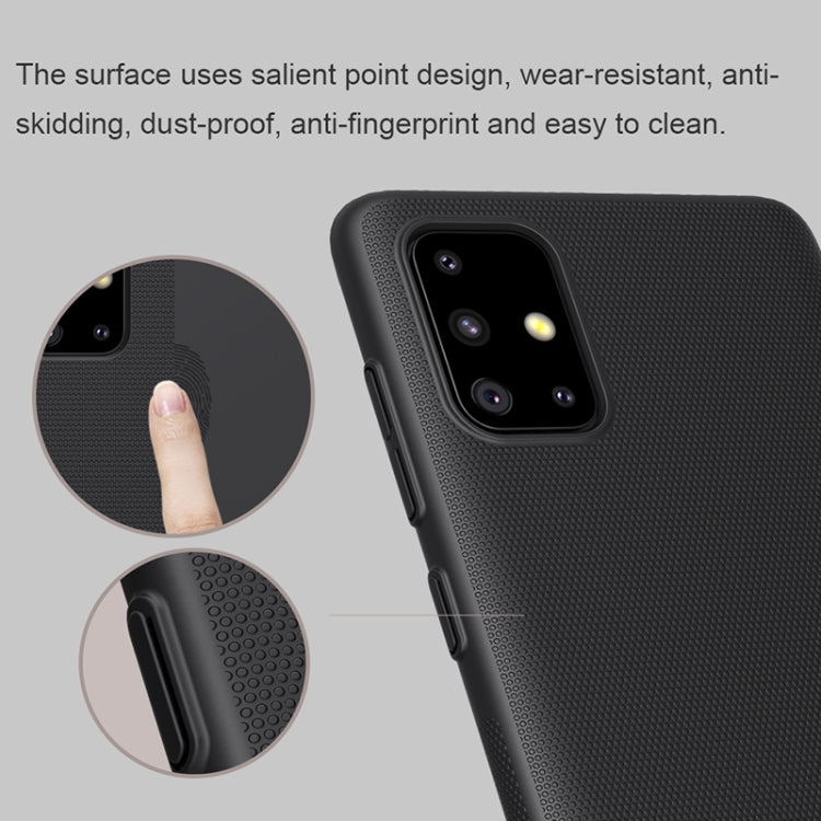 For Samsung Galaxy A51 NILLKIN Frosted Concave-convex Texture PC Case(Black) - Galaxy Phone Cases by NILLKIN | Online Shopping UK | buy2fix