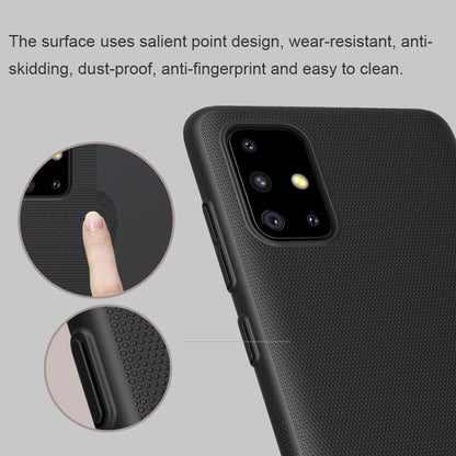 For Samsung Galaxy A51 NILLKIN Frosted Concave-convex Texture PC Case(Black) - Galaxy Phone Cases by NILLKIN | Online Shopping UK | buy2fix