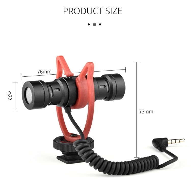YELANGU MIC11 SLR Camera Mobile Phone Two-way Recording Microphone - Microphone by YELANGU | Online Shopping UK | buy2fix