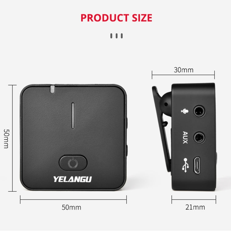 YELANGU MX5 2.4G Live Broadcast Interview Wireless Recording Camera Microphone, 1 Receiver to 1 Transmitter - Microphone by YELANGU | Online Shopping UK | buy2fix