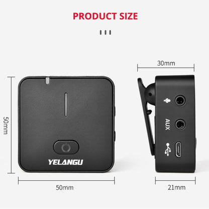 YELANGU MX5 2.4G Live Broadcast Interview Wireless Recording Camera Microphone, 1 Receiver to 1 Transmitter - Microphone by YELANGU | Online Shopping UK | buy2fix