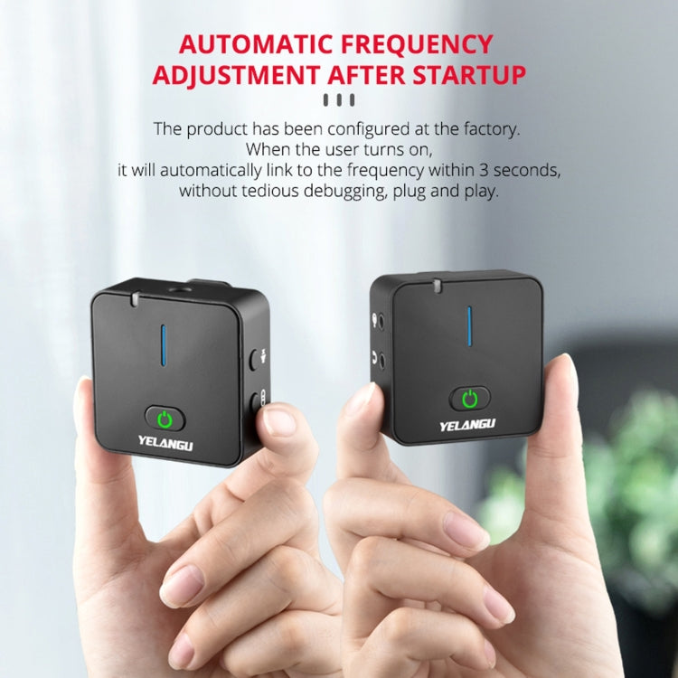 YELANGU MX5 2.4G Live Broadcast Interview Wireless Recording Camera Microphone, 1 Receiver to 1 Transmitter - Microphone by YELANGU | Online Shopping UK | buy2fix