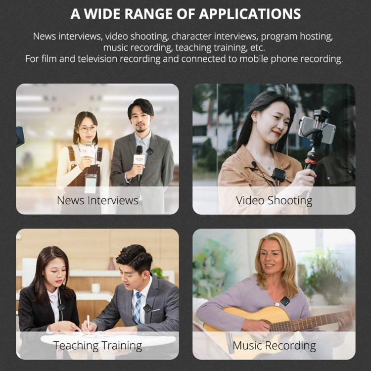 YELANGU MX5 2.4G Live Broadcast Interview Wireless Recording Camera Microphone, 1 Receiver to 1 Transmitter - Microphone by YELANGU | Online Shopping UK | buy2fix