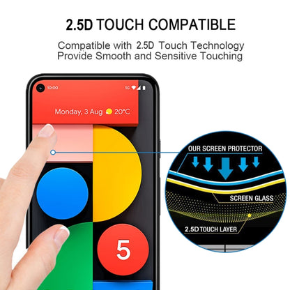 For Google Pixel 5 25 PCS Full Glue Full Screen Tempered Glass Film - Google Tempered Glass by buy2fix | Online Shopping UK | buy2fix