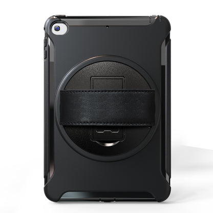 For iPad mini (2019) & mini 4 360 Degree Rotation PC+TPU Protective Cover with Holder & Hand Strap(Black) - iPad mini (2019) / mini 5 Cases by buy2fix | Online Shopping UK | buy2fix