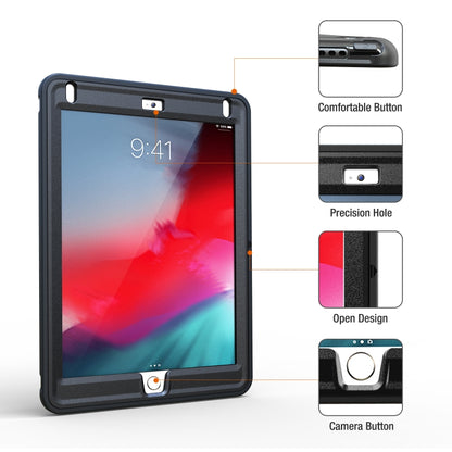 For iPad 9.7 inch (2017) 360 Degree Rotation PC+TPU Protective Cover with Holder & Hand Strap(Black) - iPad 9.7 (2018) & (2017) Cases by buy2fix | Online Shopping UK | buy2fix