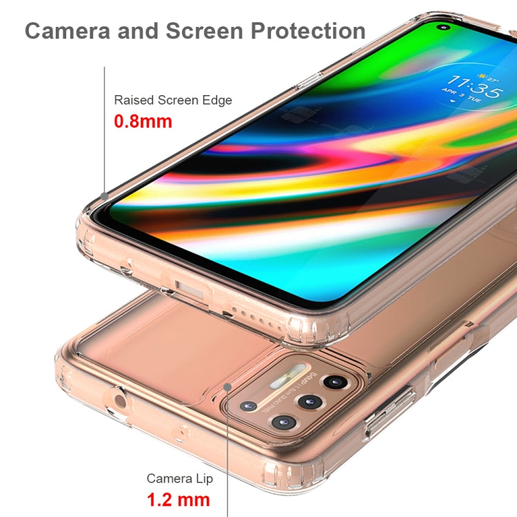 For Motorola Moto G9 Plus Shockproof Scratchproof TPU + Acrylic Protective Case(Transparent) - Motorola Cases by buy2fix | Online Shopping UK | buy2fix