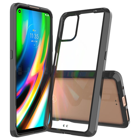 For Motorola Moto G9 Plus Shockproof Scratchproof TPU + Acrylic Protective Case(Black) - Motorola Cases by buy2fix | Online Shopping UK | buy2fix