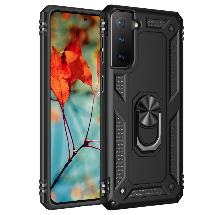 For Samsung Galaxy S21 5G Shockproof TPU + PC Protective Case with 360 Degree Rotating Holder(Black) - Galaxy S21 5G Cases by buy2fix | Online Shopping UK | buy2fix