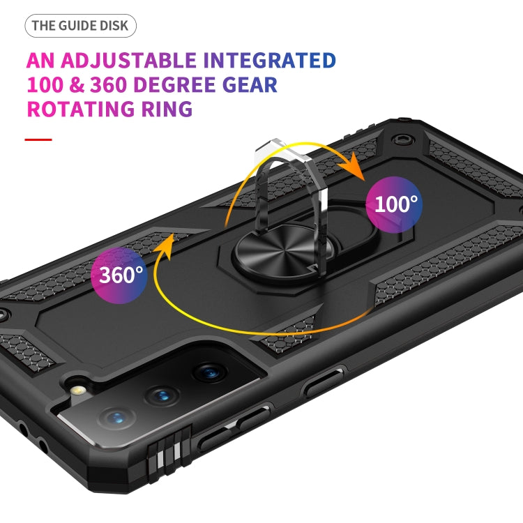 For Samsung Galaxy S21 5G Shockproof TPU + PC Protective Case with 360 Degree Rotating Holder(Black) - Galaxy S21 5G Cases by buy2fix | Online Shopping UK | buy2fix