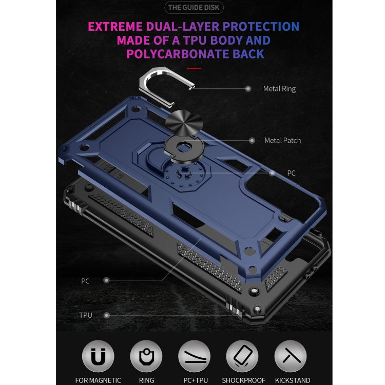 For Samsung Galaxy S21 5G Shockproof TPU + PC Protective Case with 360 Degree Rotating Holder(Blue) - Galaxy S21 5G Cases by buy2fix | Online Shopping UK | buy2fix
