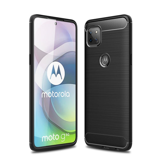 For Motorola Moto G 5G Brushed Texture Carbon Fiber TPU Case(Black) - Motorola Cases by buy2fix | Online Shopping UK | buy2fix