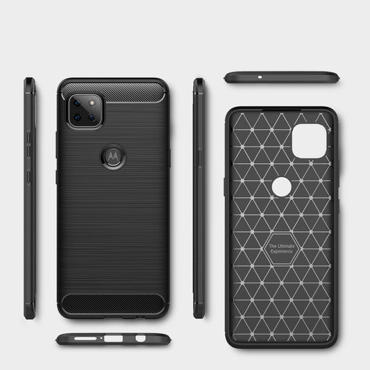 For Motorola Moto G 5G Brushed Texture Carbon Fiber TPU Case(Black) - Motorola Cases by buy2fix | Online Shopping UK | buy2fix