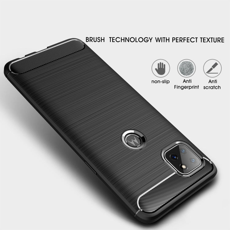 For Motorola Moto G 5G Brushed Texture Carbon Fiber TPU Case(Black) - Motorola Cases by buy2fix | Online Shopping UK | buy2fix