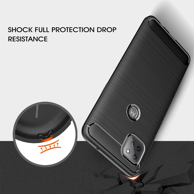 For Motorola Moto G 5G Brushed Texture Carbon Fiber TPU Case(Black) - Motorola Cases by buy2fix | Online Shopping UK | buy2fix
