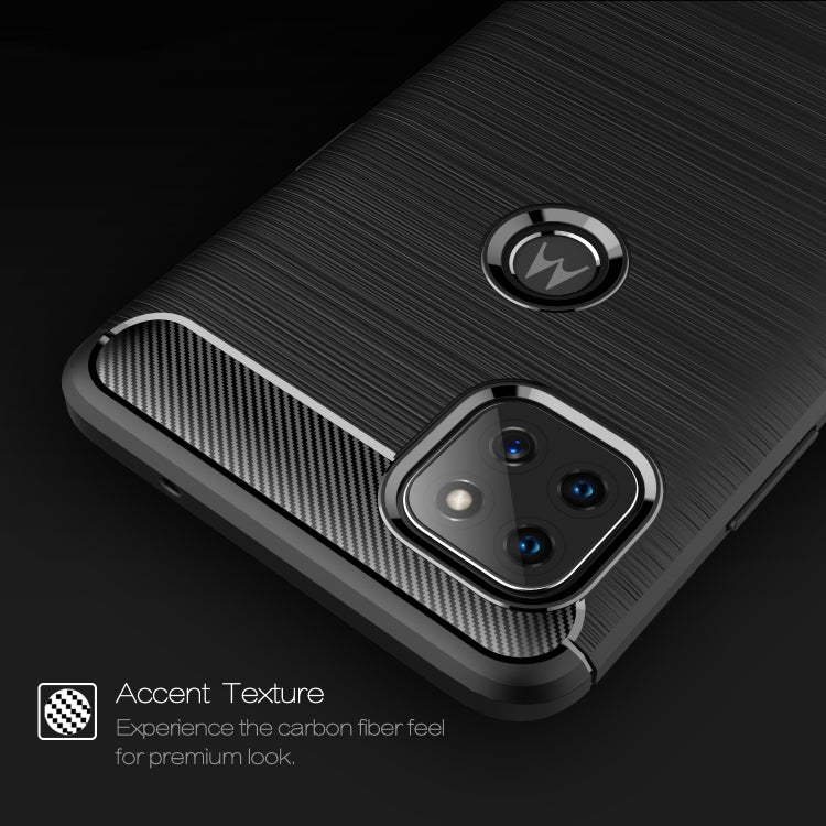 For Motorola Moto G 5G Brushed Texture Carbon Fiber TPU Case(Black) - Motorola Cases by buy2fix | Online Shopping UK | buy2fix