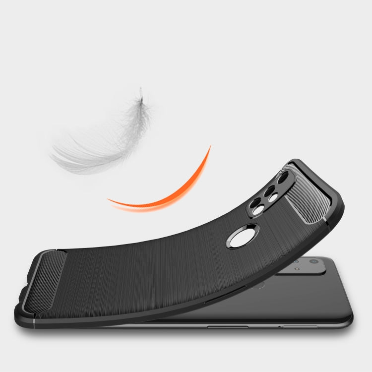 For OnePlus Nord N10 5G Brushed Texture Carbon Fiber TPU Case(Black) - OnePlus Cases by buy2fix | Online Shopping UK | buy2fix