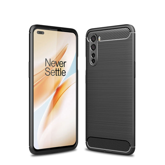 For OnePlus Nord Brushed Texture Carbon Fiber TPU Case(Black) - OnePlus Cases by buy2fix | Online Shopping UK | buy2fix