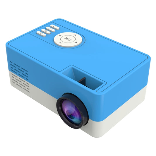 J15 1920 x 1080P HD Household Mini LED Projector with Tripod Mount Support AV / HDMI x 1 / USB x1 / TF x 1, Plug Type:EU Plug(Blue White) - Mini Projector by buy2fix | Online Shopping UK | buy2fix