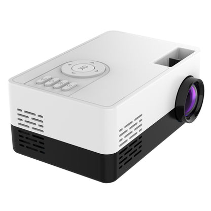J15 1920 x 1080P HD Household Mini LED Projector with Tripod Mount Support AV / HDMI x 1 / USB x1 / TF x 1, Plug Type:UK Plug(Black White) - Mini Projector by buy2fix | Online Shopping UK | buy2fix