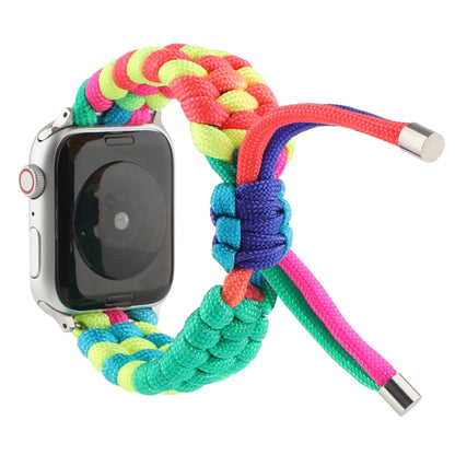Umbrella Cord Rainbow Watch Band For Apple Watch Series 9&8&7 41mm / SE 3&SE 2&6&SE&5&4 40mm / 3&2&1 38mm(A) by buy2fix