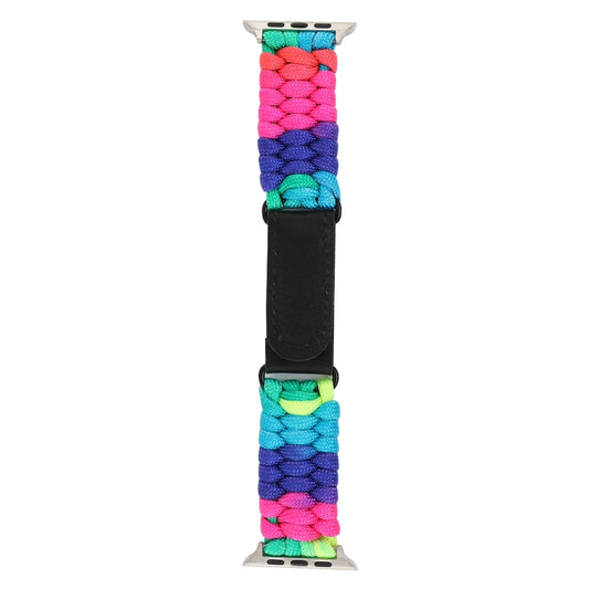 Umbrella Cord Rainbow Watch Band For Apple Watch Ultra 49mm&Watch Ultra 2 49mm / Series 9&8&7 45mm / SE 3&SE 2&6&SE&5&4 44mm / 3&2&1 42mm(C) by buy2fix