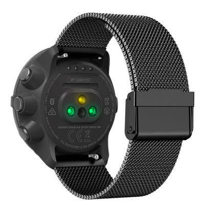 For Suunto 9 Milanese Nice Buckle Replacement Wrist Strap Watchband(Black) -  by buy2fix | Online Shopping UK | buy2fix