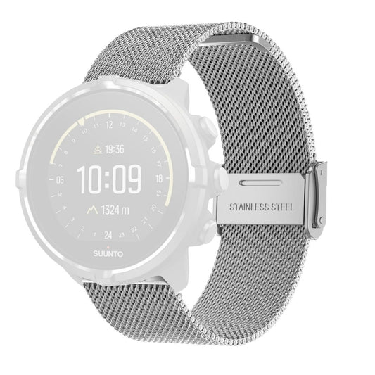 For Suunto 9 Milanese Nice Buckle Replacement Wrist Strap Watchband(Silver) -  by buy2fix | Online Shopping UK | buy2fix
