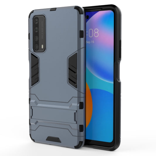 For Huawei P smart 2021 PC + TPU Shockproof Protective Case with Holder(Navy Blue) - Huawei Cases by buy2fix | Online Shopping UK | buy2fix