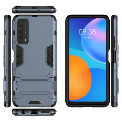 For Huawei P smart 2021 PC + TPU Shockproof Protective Case with Holder(Navy Blue) - Huawei Cases by buy2fix | Online Shopping UK | buy2fix