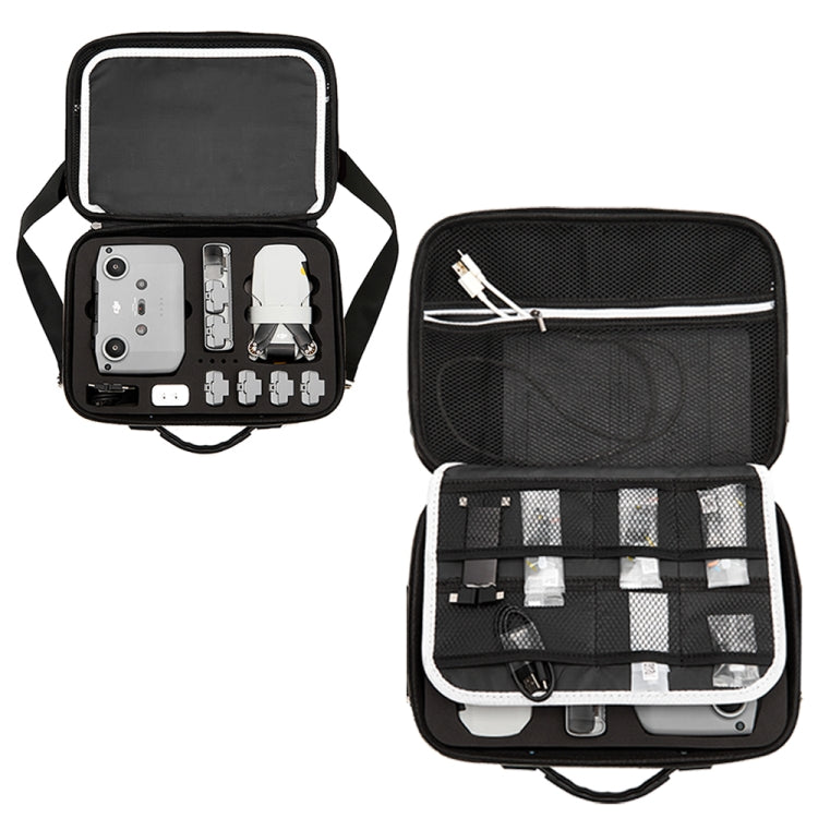 Multi-function PU Shoulder Storage Bag Suitcase with Baffle For DJI Mavic Mini 2(Black Liner) - Carry Cases & Bags by buy2fix | Online Shopping UK | buy2fix