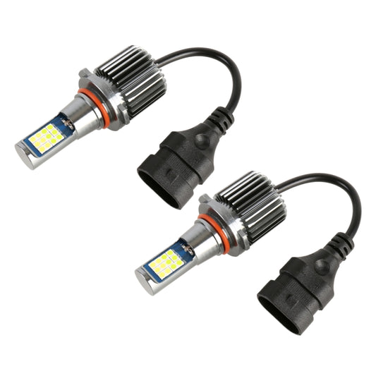 9005 2 PCS DC12-24V / 10.5W Car Double Colors Fog Lights with 24LEDs SMD-3030 & Constant Current, Box Packaging(White Light + Lime Light) - Fog / Driving Lights by buy2fix | Online Shopping UK | buy2fix