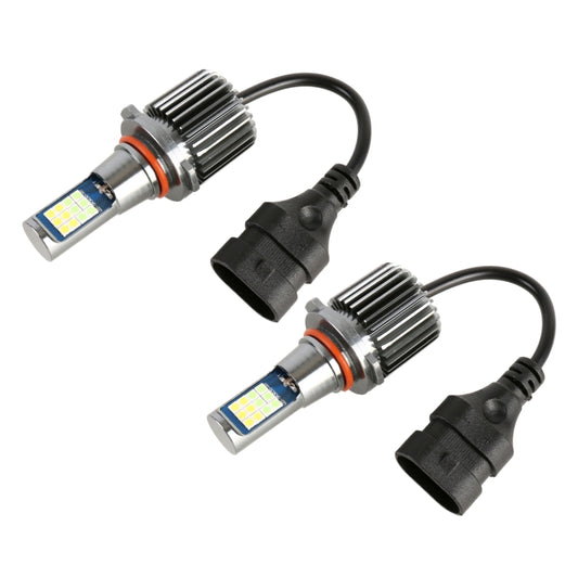 9005 2 PCS DC12-24V / 10.5W Car Double Colors Fog Lights with 24LEDs SMD-3030 & Constant Current, Box Packaging(White Light + Ice Blue Light) - Fog / Driving Lights by buy2fix | Online Shopping UK | buy2fix