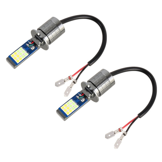 H3 2 PCS DC12-24V / 10.5W Car Double Colors Fog Lights with 24LEDs SMD-3030 & Constant Current, Box Packaging(White Light + Ice Blue Light) - Fog / Driving Lights by buy2fix | Online Shopping UK | buy2fix