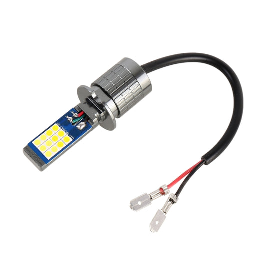 H3 2 PCS DC12-24V / 10.5W Car Double Colors Fog Lights with 24LEDs SMD-3030 & Constant Current, Box Packaging(White Light + Gold Light) - Fog / Driving Lights by buy2fix | Online Shopping UK | buy2fix